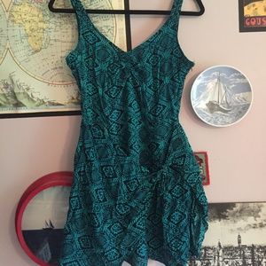 Forever21 Tropical Teal Mini Dress